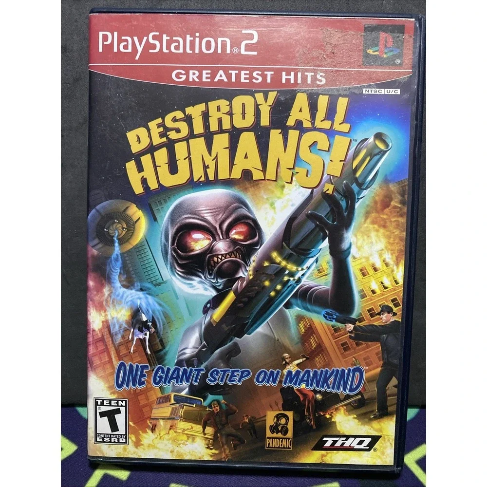 Destroy All Humans! (Sony PlayStation 2, 2005) Greatest Hits Complete Tested